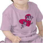 Camiseta de los pájaros del amor para los niños y 