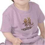 Camiseta de oro del dragón del zodiaco chino