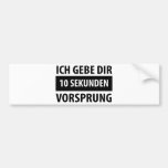 Camiseta de Sekunden Vorsprug del dir 10 del gebe  Pegatina De Parachoque