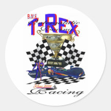 Camiseta de T-Rex Pegatina Redonda