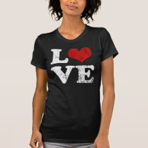 Camiseta del amor del vintage