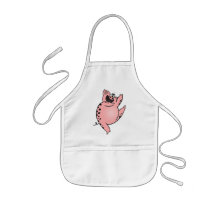 Camiseta del baile del dibujo animado del cerdo T  Delantales