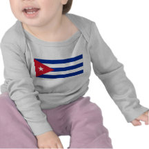 Camiseta del bebé con la bandera de Cuba