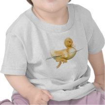 Camiseta del bebé de Duckie de la natación