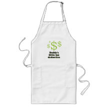 Camiseta del bebé de la deducción fiscal del papá delantales