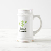 Camiseta del bebé de la deducción fiscal del papá tazas de café