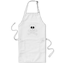 Camiseta del bebé del cráneo delantales