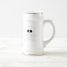 Camiseta del bebé del cráneo tazas de café
