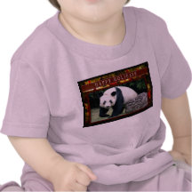 Camiseta del bebé del navidad de la panda gigante 