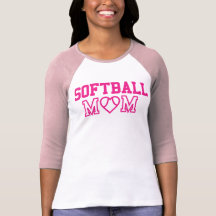 Camiseta del béisbol del rosa de la mamá del softb