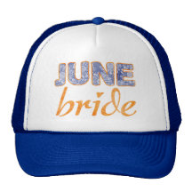 Camiseta del boda de la novia de junio gorros  