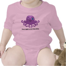 Camiseta del chica del pulpo del bebé