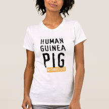 Camiseta del conejillo de Indias humano