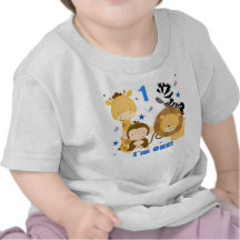 Camiseta del cumpleaños del safari de selva 1ra