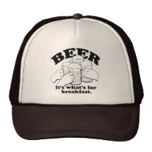 Camiseta del DESAYUNO de la CERVEZA Gorros