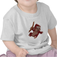 Camiseta del dibujo animado del mono