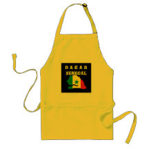 CAMISETA DEL MAPA DE SENEGAL (DAKAR) Y ETC DELANTAL