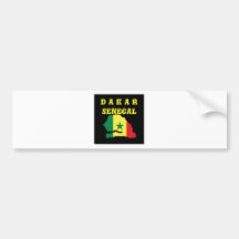 CAMISETA DEL MAPA DE SENEGAL (DAKAR) Y ETC ETIQUETA DE PARACHOQUE