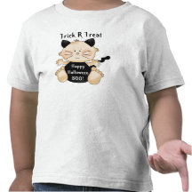 Camiseta del muchacho del traje del gato del feliz