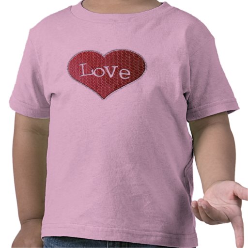 Camiseta del niño del corazón del amor