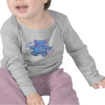 Camiseta del oso del bebé azul