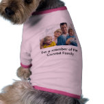 Camiseta del perro de la foto ropa macota