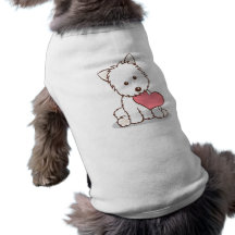 Camiseta del perro de Westie Camiseta De Mascota