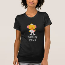 Camiseta del polluelo del patinaje de hielo