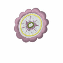 Camiseta del polo de las mujeres bordadas flor