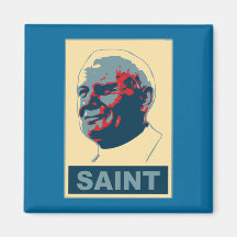 Camiseta del SANTO del arte pop de Juan Pablo II Imanes
