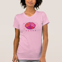 Camiseta del signo de la paz de la tarjeta del día