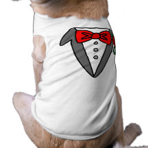 Camiseta del smoking del perro camiseta de mascota