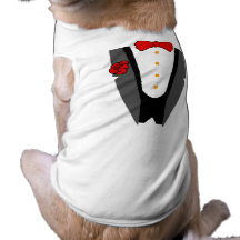 Camiseta del smoking del perro ropa de mascota