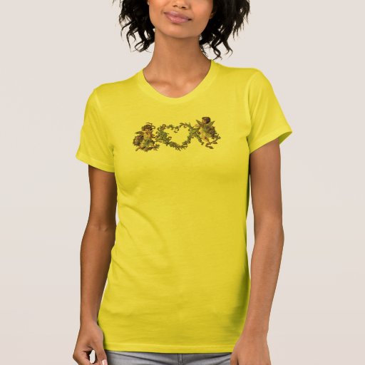 Camiseta dulce del vintage de los corazones del án