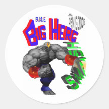 Camiseta grande de Herc Etiquetas Redondas