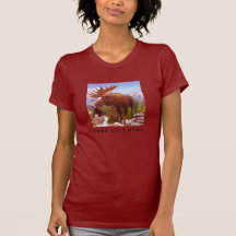Camiseta hermosa del recuerdo de los alces de Park