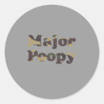 Camiseta importante del bebé de Poopy Pegatina Redonda