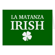 Camiseta irlandesa de la ciudad de Matanza del La  Tarjetón