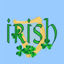 Camiseta irlandesa del trébol de la arpa camisetas