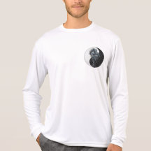 Camiseta larga de la manga del dragón chino de Yin