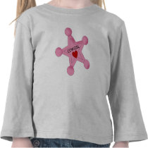 Camiseta linda de la insignia de la vaquera camisetas