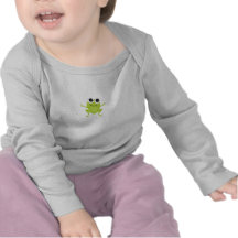 Camiseta linda del bebé de la rana
