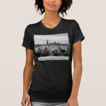 Camiseta negra de las señoras de Venecia