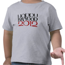 Camiseta negra de los niños del rojo del Año Nuevo