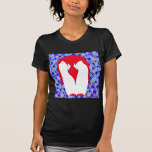 Camiseta patriótica de la diversión del pingüino
