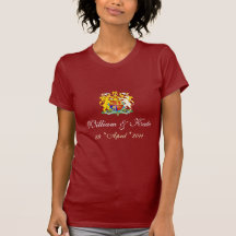 Camiseta real de los pares de Guillermo y de Kate