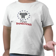 Camiseta republicana futura del niño del elefante