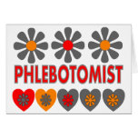 Camiseta RETRA de las flores de Phlebotomist Felicitación