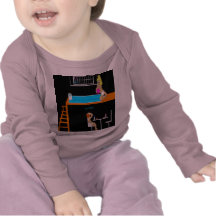 Camiseta rosada y azul