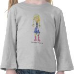 Camiseta rubia de la vaquera